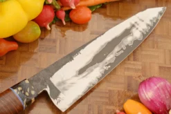 Chef's Knife (7-1/2 In.) With Ringed Gidgee And G-Carta - V-Toku2 Carbon San Mai -Optimal Knives Store 108357 6 x