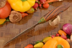 San Mai Chef's Knife (5-1/2 In) With Ironwood -Optimal Knives Store 108358 4 x