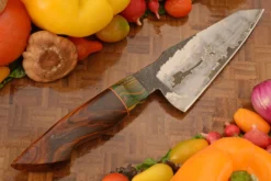 San Mai Chef's Knife (5-1/2 In) With Ironwood -Optimal Knives Store 108358 7 x