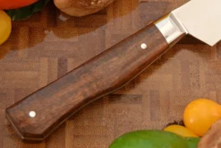 Utility Knife (4-1/2 In.) With Curly Koa - 52100 Carbon -Optimal Knives Store 108361 4 x