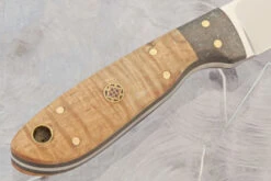 Idaho Hunter With Tasmanian Eucalyptus Burl And Carbon Fiber - CPM-154 -Optimal Knives Store 108364 5 x