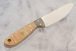 Idaho Hunter With Tasmanian Eucalyptus Burl And Carbon Fiber - CPM-154 -Optimal Knives Store 108364 6 x