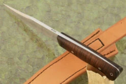 Forged Clip Point Hunter With Curly Maple -Optimal Knives Store 108379 3 x