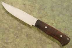 Forged Clip Point Hunter With Curly Maple -Optimal Knives Store 108379 5 x
