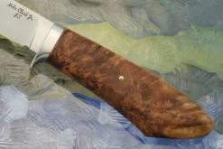 Drop Point Hunter With Bigleaf Maple Burl -Optimal Knives Store 108381 3 x