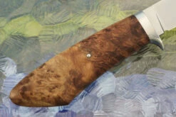 Drop Point Hunter With Bigleaf Maple Burl -Optimal Knives Store 108381 5 x