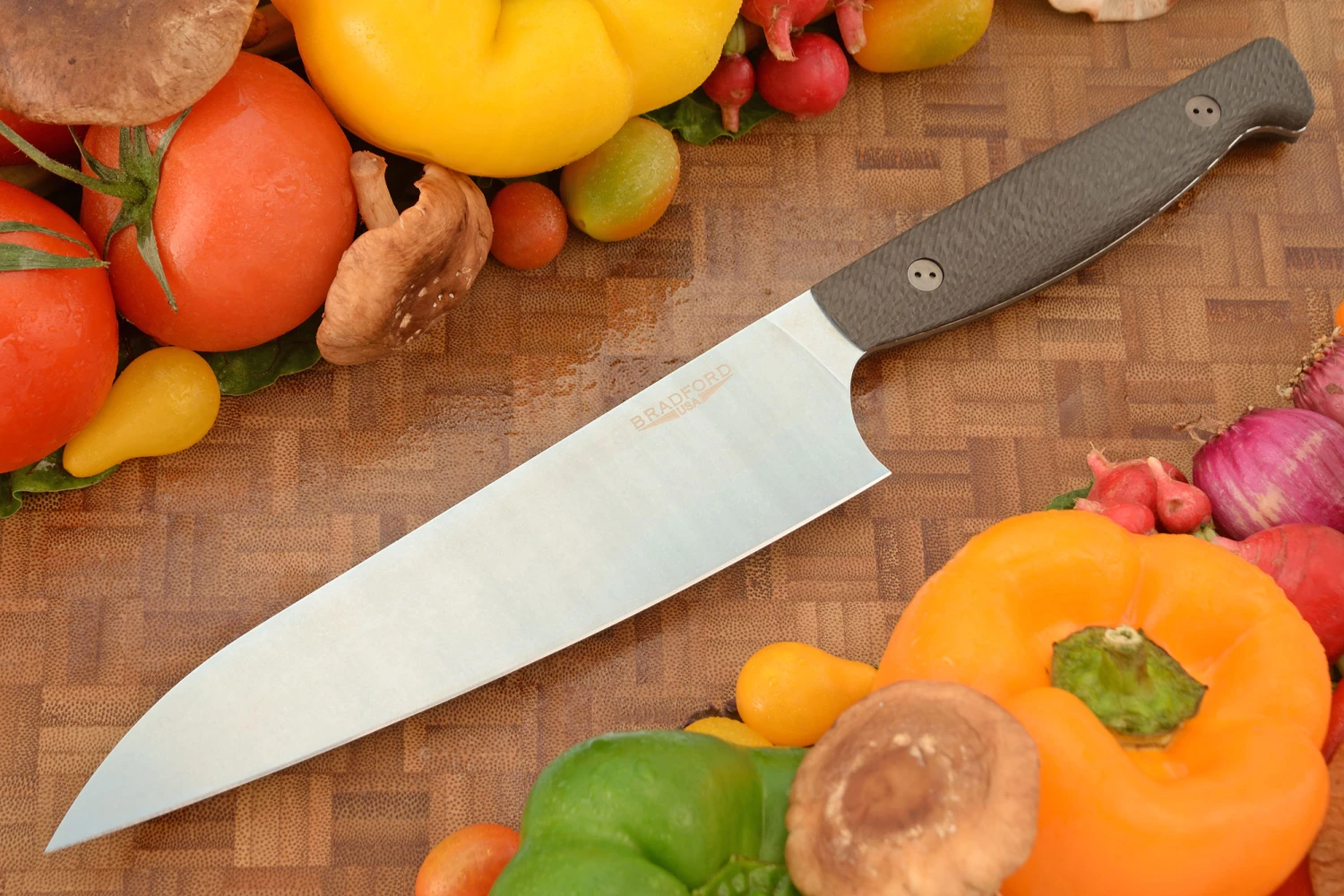 Chef's Knife With Microtextured Carbon Fiber (7-3/4 In.) - Blue PVD AEB-L 1 Chef's Knife With Microtextured Carbon Fiber (7-3/4 In.) - Blue PVD AEB-L