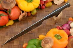 Chef's Knife With Microtextured Carbon Fiber (7-3/4 In.) - Blue PVD AEB-L 8 Chef's Knife With Microtextured Carbon Fiber (7-3/4 In.) - Blue PVD AEB-L -Optimal Knives Store 108390 3 x