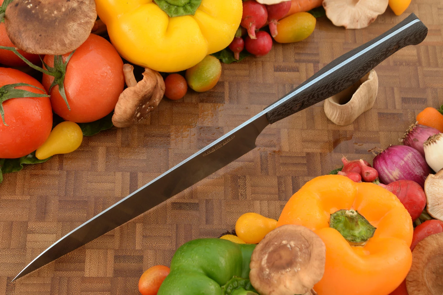 Chef's Knife With Microtextured Carbon Fiber (7-3/4 In.) - Blue PVD AEB-L 3 Chef's Knife With Microtextured Carbon Fiber (7-3/4 In.) - Blue PVD AEB-L - Image 3