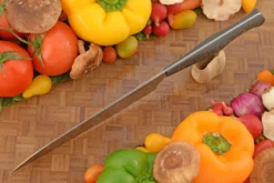 Chef's Knife With Microtextured Carbon Fiber (7-3/4 In.) - MagnaCut -Optimal Knives Store 108394 3 x