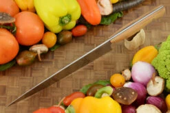 Chef's Knife With Oak (8-1/2 In.) - 52100 Carbon Steel 7 Chef's Knife With Oak (8-1/2 In.) - 52100 Carbon Steel -Optimal Knives Store 108396 3 x