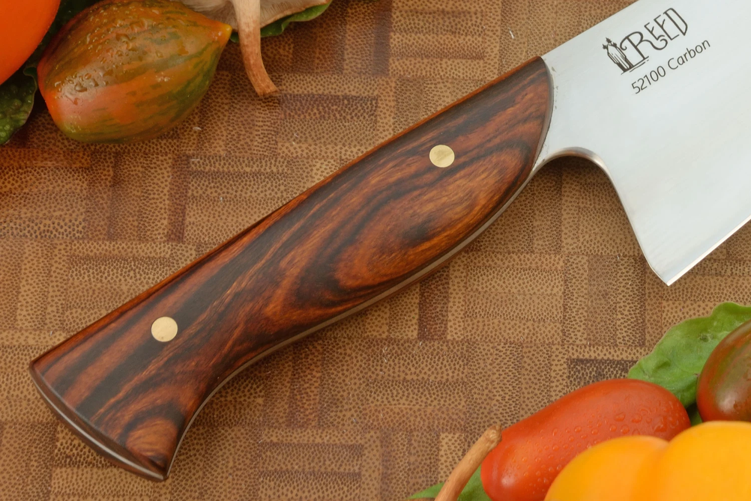 Chef's Knife With Ironwood (8 Inches) - 52100 Carbon Steel 2 Chef's Knife With Ironwood (8 Inches) - 52100 Carbon Steel - Image 2
