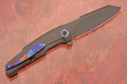 Boudicca Flipper "Angel's Finger" With Black Timascus - RWL-34 (Ceramic IKBS) -Optimal Knives Store 108436 5 x