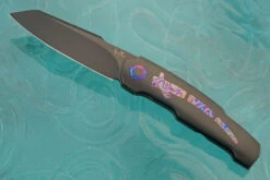 Boudicca Front Flipper "Angel's Finger" With Black Timascus - RWL-34 (Ceramic IKBS)