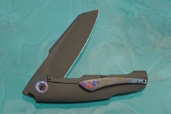 Boudicca Front Flipper "Angel's Finger" With Black Timascus - RWL-34 (Ceramic IKBS) -Optimal Knives Store 108438 4 x