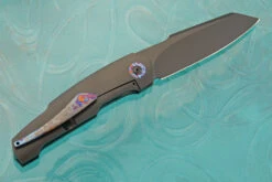 Boudicca Front Flipper "Angel's Finger" With Black Timascus - RWL-34 (Ceramic IKBS) -Optimal Knives Store 108438 5 x