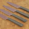 Steak Knives (Set Of 4) With Black G-10 - Burgundy