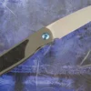 Atlas SFL Framelock Front Flipper With Blue Dark Matter FatCarbon Inlay - Elmax - LEFT HANDED