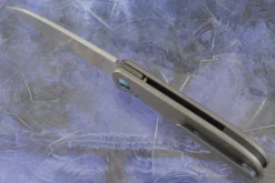 Atlas SFL Framelock Front Flipper With Blue Dark Matter FatCarbon Inlay - Elmax - LEFT HANDED 7 Atlas SFL Framelock Front Flipper With Blue Dark Matter FatCarbon Inlay - Elmax - LEFT HANDED -Optimal Knives Store 108506 3 x