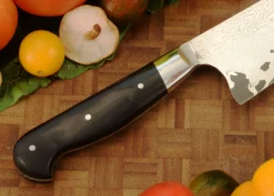 Chef's Knife (Gyuto) With African Blackwood (8.4") - SG2 Stainless San Mai -Optimal Knives Store 108522 5 x