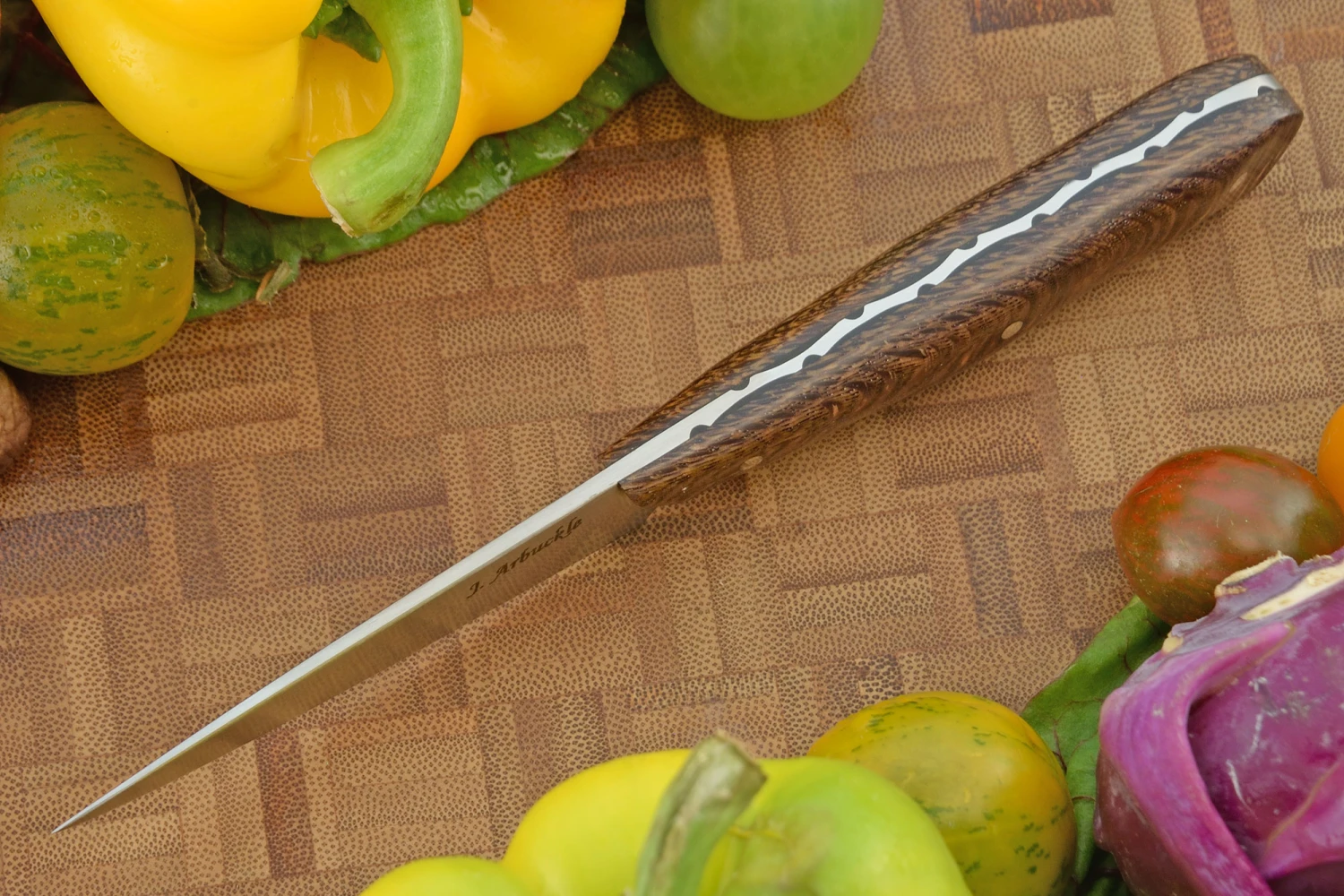 Paring Knife (3-3/8) With Snakeskin Sycamore 3 Paring Knife (3-3/8) With Snakeskin Sycamore - Image 3