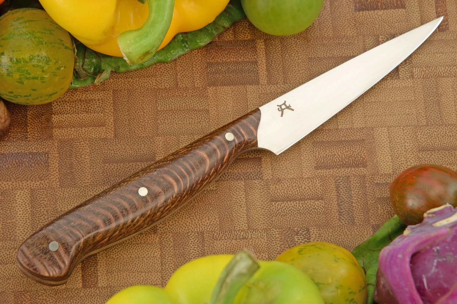 Paring Knife (3-3/8) With Snakeskin Sycamore 5 Paring Knife (3-3/8) With Snakeskin Sycamore - Image 5