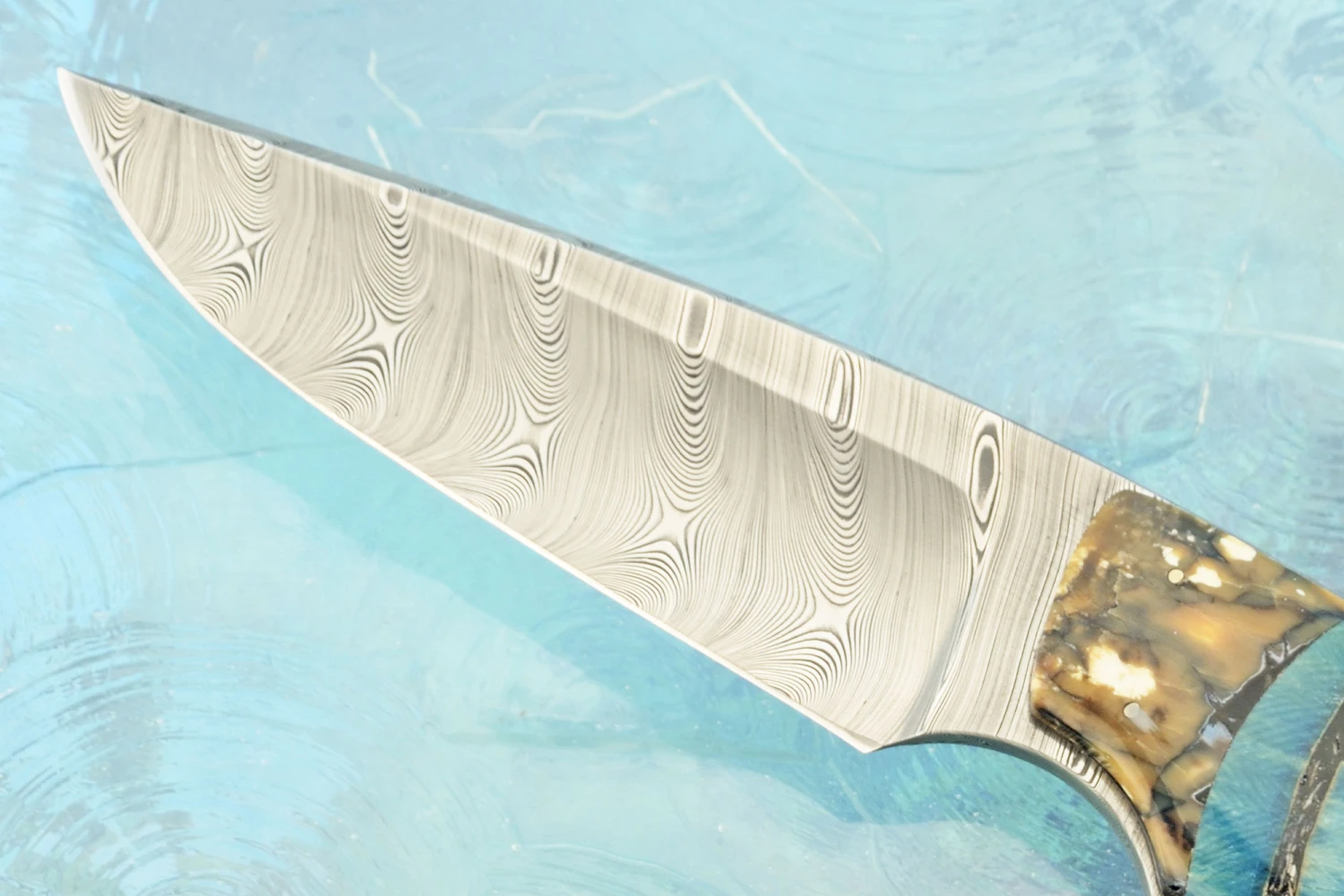 Damascus Swedish Hunter With Mammoth Ivory 3 Damascus Swedish Hunter With Mammoth Ivory - Image 3