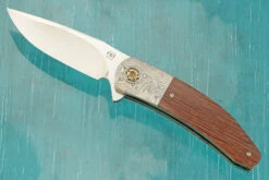 TF-6 Flipper With Micarta And Damasteel (Ceramic IKBS) - RWL-34