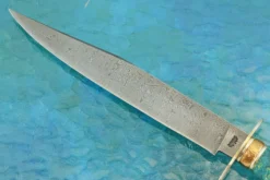 Damascus Bowie With Maple Burl(Best Nove Fighting Knife, Durban Easter Knife Show) -Optimal Knives Store 108550 3 x