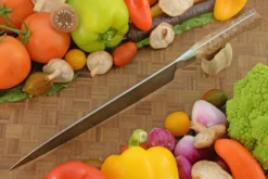 Mosaic Damascus Chef's Knife (9 In.) With Black Ash Burl -Optimal Knives Store 108566 4 x