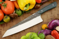 Chef's Knife (Kiritsuke) With Vintage Emerald Micarta (8-1/3 In) -Optimal Knives Store 108580 5 x