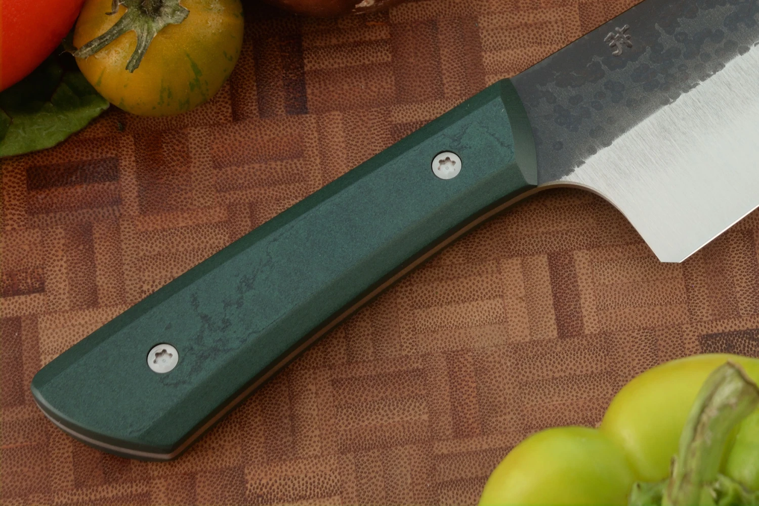Chef's Knife With Vintage Emerald Micarta (7-3/4 In) 2 Chef's Knife With Vintage Emerald Micarta (7-3/4 In) - Image 2