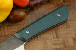Chef's Knife With Vintage Emerald Micarta (7-3/4 In) 8 Chef's Knife With Vintage Emerald Micarta (7-3/4 In) -Optimal Knives Store 108582 4 x
