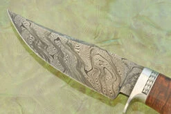 Damascus Hunter With Ringed Gidgee -Optimal Knives Store 108590 3 x