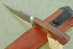 Damascus Hunter With Ringed Gidgee -Optimal Knives Store 108590 5 x