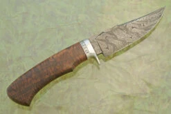 Damascus Hunter With Ringed Gidgee -Optimal Knives Store 108590 8 x