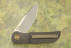 Majesty Flipper With Lightning Strike Carbon Fiber (IKBS) - M390 -Optimal Knives Store 108591 4 x