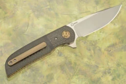 Majesty Flipper With Lightning Strike Carbon Fiber (IKBS) - M390 -Optimal Knives Store 108591 5 x