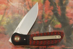Breeze Front Flipper With Red/Black Carbon Fiber (IKBS) - M390 -Optimal Knives Store 108594 4 x