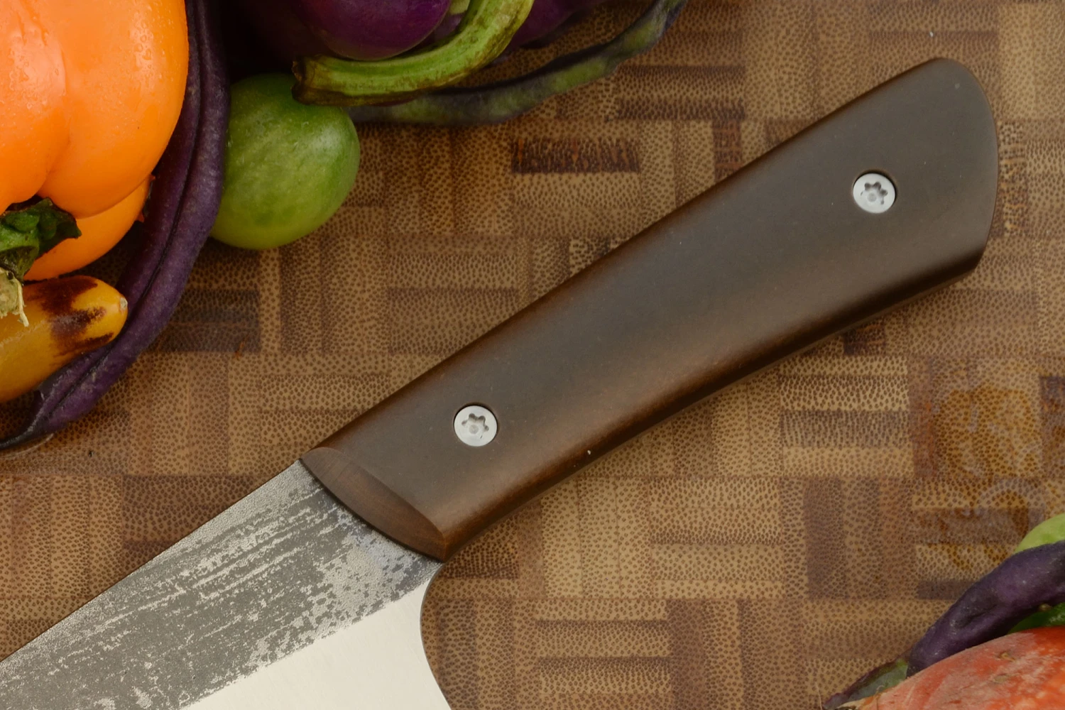 Chef's Knife With Mocha Micarta (6-1/2 In) 4 Chef's Knife With Mocha Micarta (6-1/2 In) - Image 4