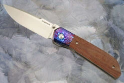 Mula Front Flipper With Natural Micarta And Timascus - CPM-154