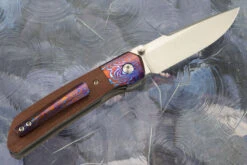 Mula Front Flipper With Natural Micarta And Timascus - CPM-154 -Optimal Knives Store 108604 5 x