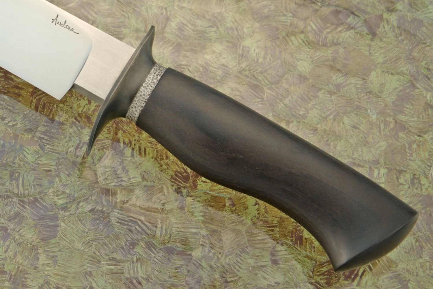 Clip Point Bowie With African Blackwood - Journeyman Smith Test Knife 2 Clip Point Bowie With African Blackwood - Journeyman Smith Test Knife - Image 2