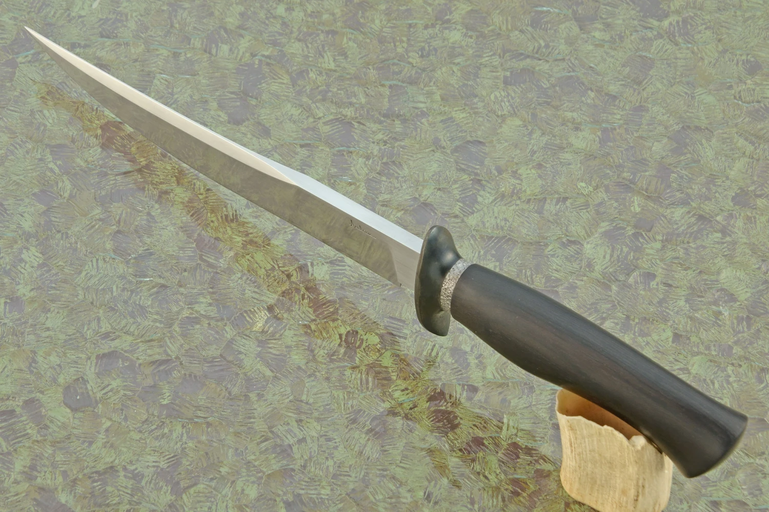 Clip Point Bowie With African Blackwood - Journeyman Smith Test Knife 3 Clip Point Bowie With African Blackwood - Journeyman Smith Test Knife - Image 3