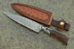 Optimal Knives Store 6 Mosaic Damascus Keyhole Gaucho Knife With River Red Gum