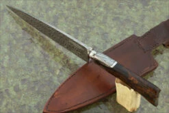 Mosaic Damascus Keyhole Gaucho Knife With River Red Gum -Optimal Knives Store 108637 5 x