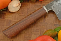 Damascus San Mai Chef's Knife - Kiritsuke Gyuto - With Ringed Gidgee (8-3/4 In.) -Optimal Knives Store 108638 3 x