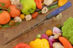 San Mai Chef's Knife - Gyuto - With Blue Maple Burl And Bog Oak (8-1/2 In.) -Optimal Knives Store 108643 4 x