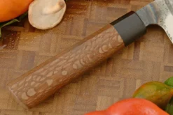 Forged Chef's Knife - Gyuto (8-1/2 In.) With Lacewood And Bog Oak -Optimal Knives Store 108645 4 x