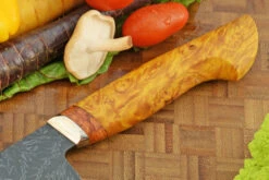 Explosion Damascus Chef's Knife (8-1/2 In.) With Amboyna Burl -Optimal Knives Store 108671 3 x